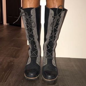 Cate The Great Sorel Wedge Lace up boots Size 8 1/2 USA Style NL2175-010